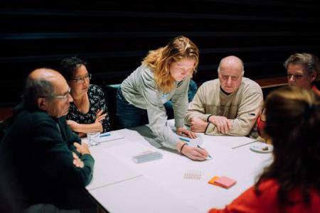 Meetvragen worden opgesteld in een van de meetgroepen. Bron: Hollandse Luchten (Jimena Gauna)