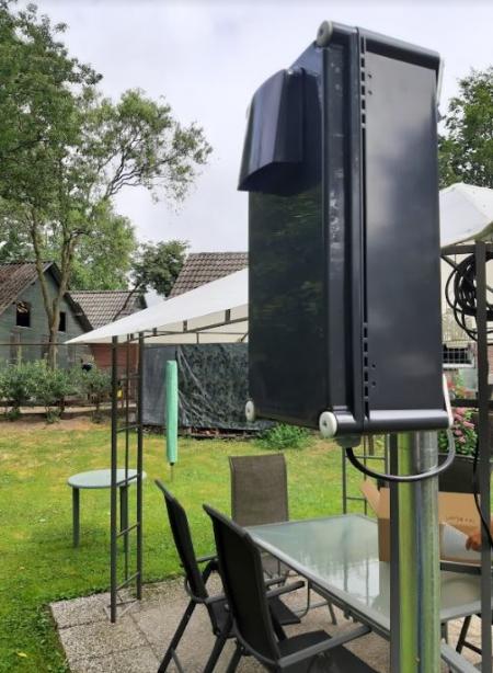 sensorkoffer opgehangen
